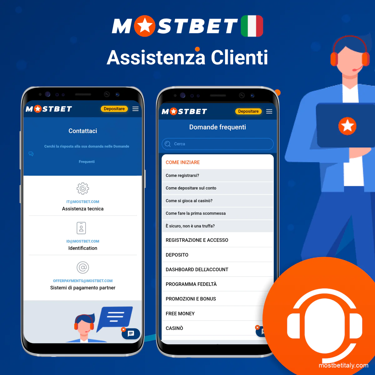 Assistenza clienti disponibile 24/7 sull’app Mostbet