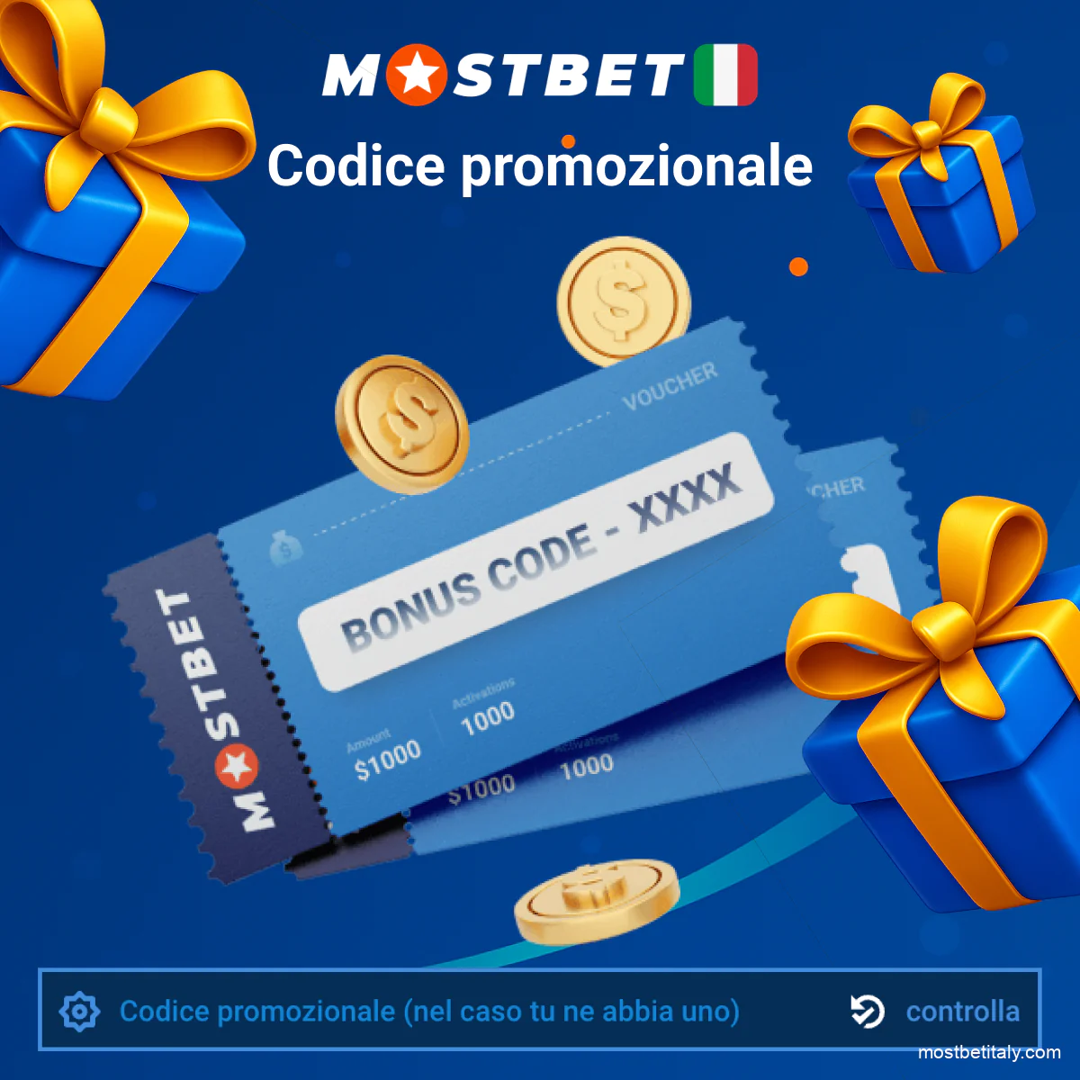Codice promozionale Mostbet per bonus e giri gratis