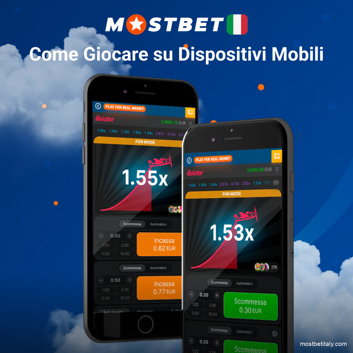 Gioca ad Aviator su smartphone con l’app Mostbet