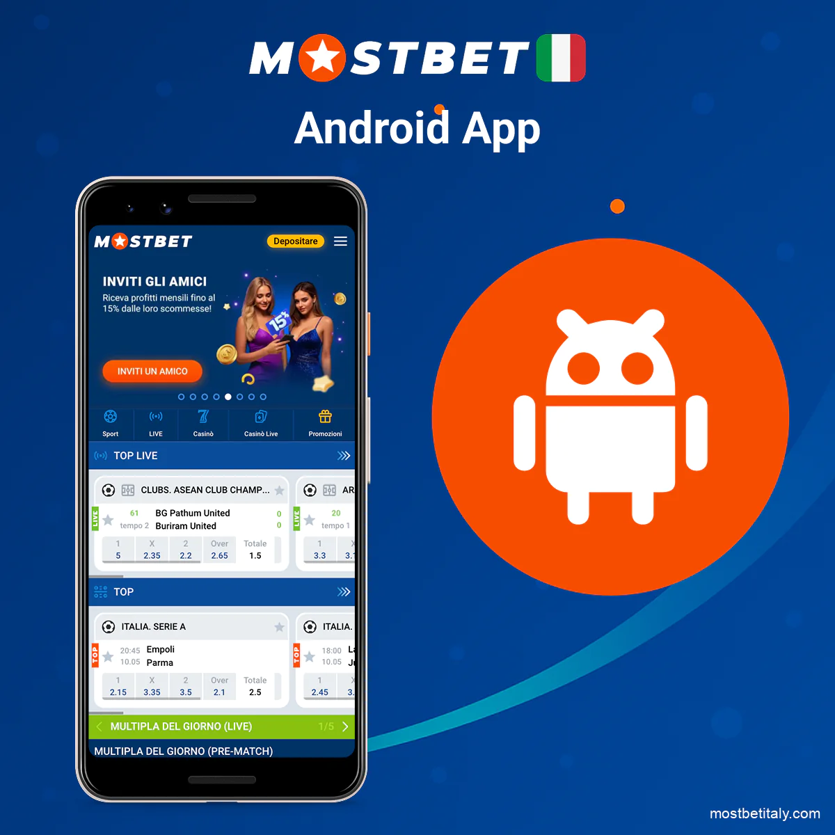 Download APK Mostbet per Android