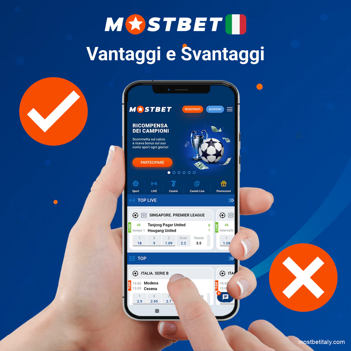 Vantaggi e svantaggi dell’app Mostbet Italia